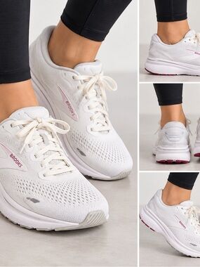Brooks Ghost 15 Women's size 10 White/ Pink Running Shoes